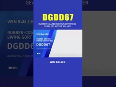 Rodas de triagem de balanço revestidas de borracha, rolos motorizados sem engrenagem